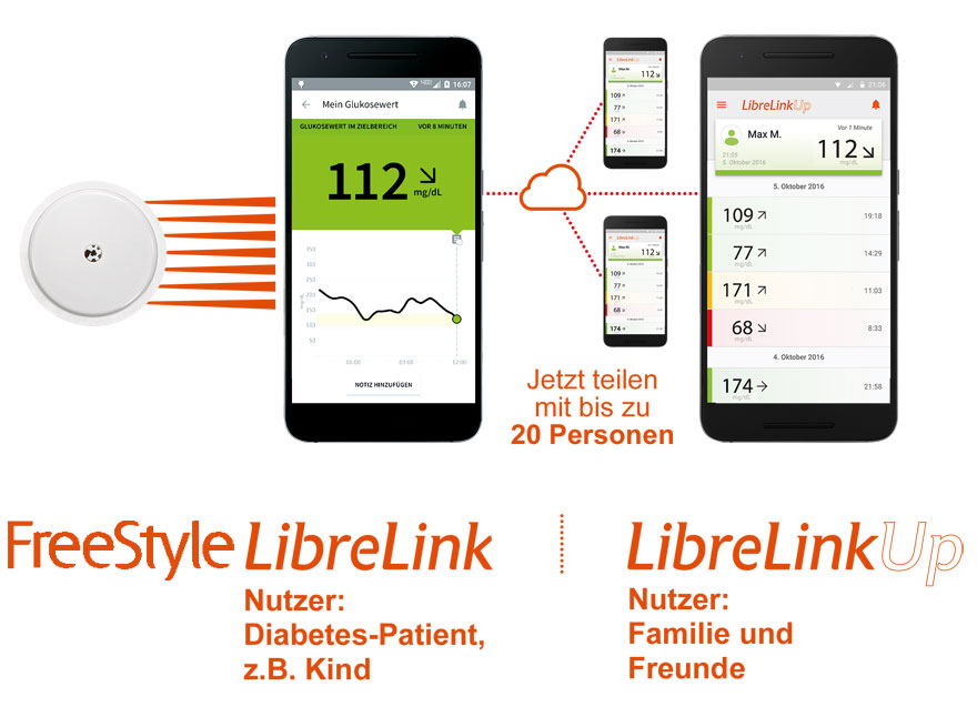 Verbindung zwischen FreeStyle LibreLink und LibreLinkUp